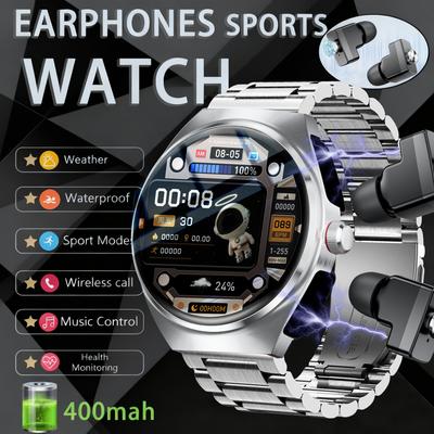 2026 2-in-1 Smartwatch mit Ohrhörern NFC Smartwatch TWS Bluetooth Ohrhörer Herzfrequenz-Blutdruckmessgerät Bluetooth-Anruf Sport Fitness-Uhr