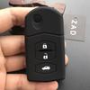 Silicone Car Key Cover Case for MAZDA 3 5 6 CX-5 CX-7 CX-9 Housing Miata MX-5 MPS SP23 3 Button Floding Key