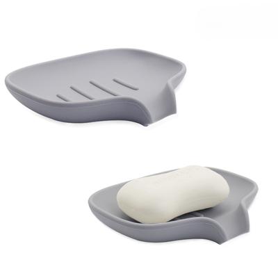 Large Silicone Soap Box Dry Drain Soap Rack Diversion Type No-punch Soap Box Bathroom Daily Soap Holder Soap Dish