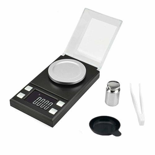 (0.001g-100g) Digital Mg Jewelry Scale with 100g/0.001g Fill, High-Precision Pocket Scale, Tare and PCS Functions, LCD Display with Calibration Weight