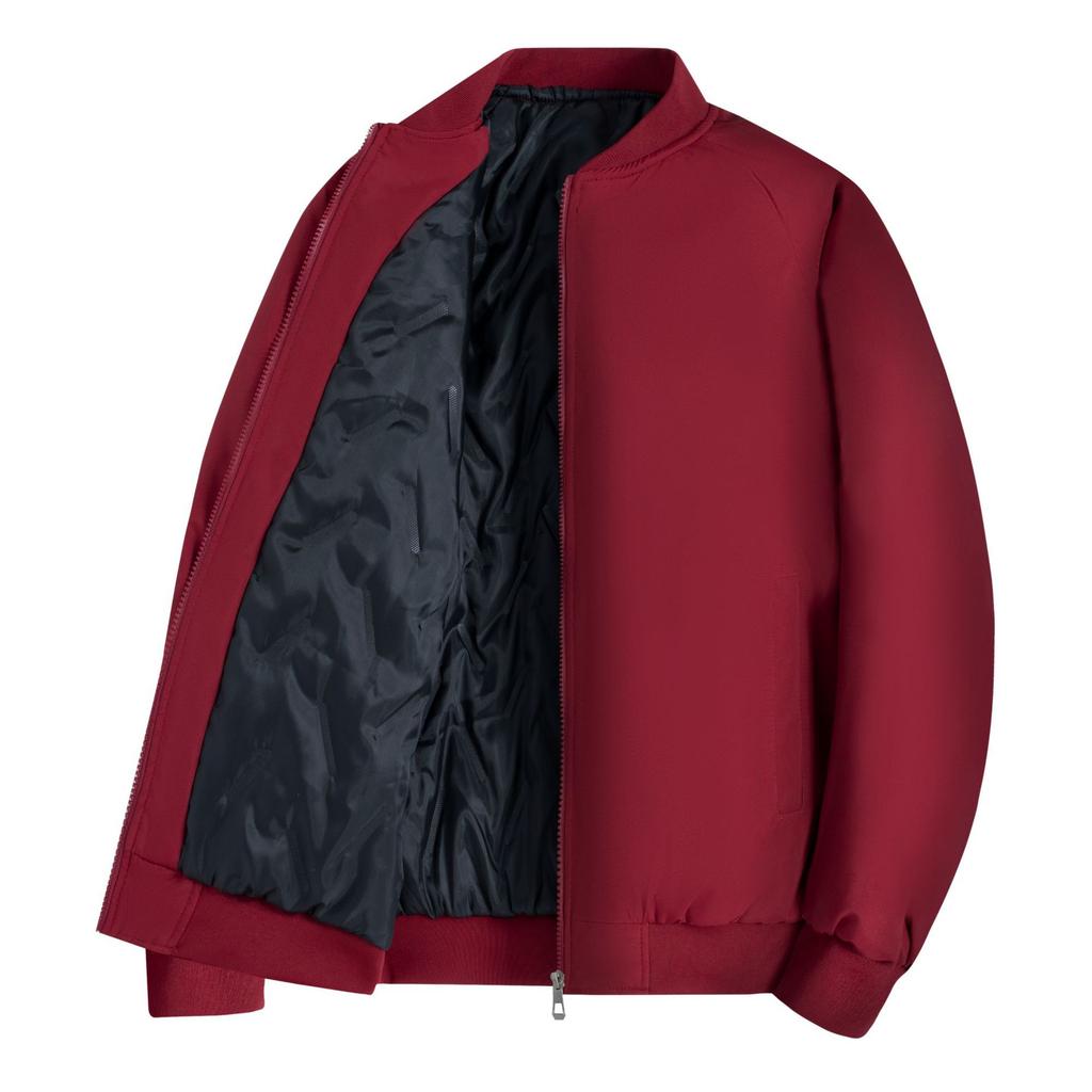 Down cotton jacket men's autumn and winter warm padded jacket youth baseball collar cotton jacket loose casual padded clothes trendy padded clothes