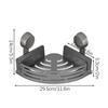 Shower Suction Cup Triangular Baskets No-Drill Wall Mounted Storage Basket Self Drain Easy Cleaning Organiser Bathroom Storage