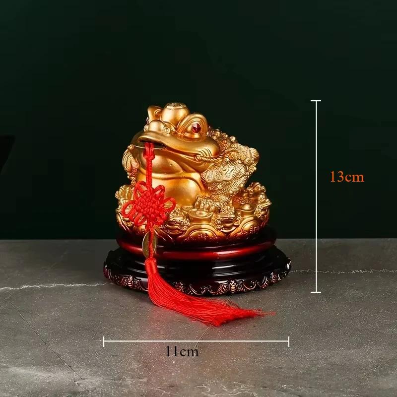 1PCS Resin Lucky Toad Ornament Living Room and Office New Chinese Style Savings Jar Cashier Decorative Crafts Opening Gift
