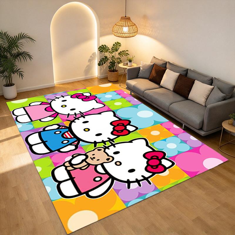 Hello Kitty Living Room Nonslip Area Rug Soft Carpet For Bedroom Game Playroom Sofa Office Home Decor Doormat Christmas Gift C9291643