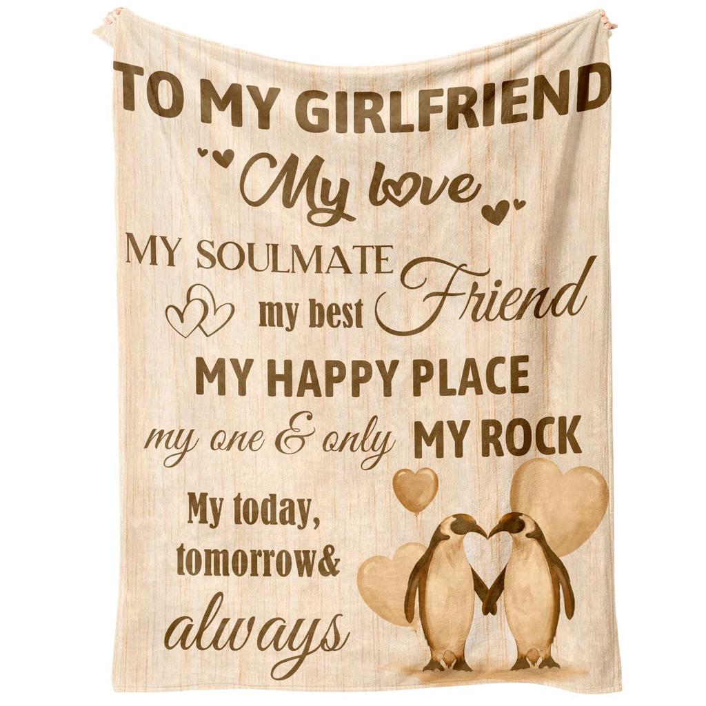 Gift For Girlfriend Flannel Blanket Single-Sided Printed Blanket Decorative Blanket Source