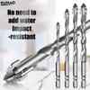 7pc/set Four-Edged Serrated Eccentric Drill Tungsten Steel Serrated Drilling Bit For Ceramic Plastic Tile Ceramic Glass Concrete