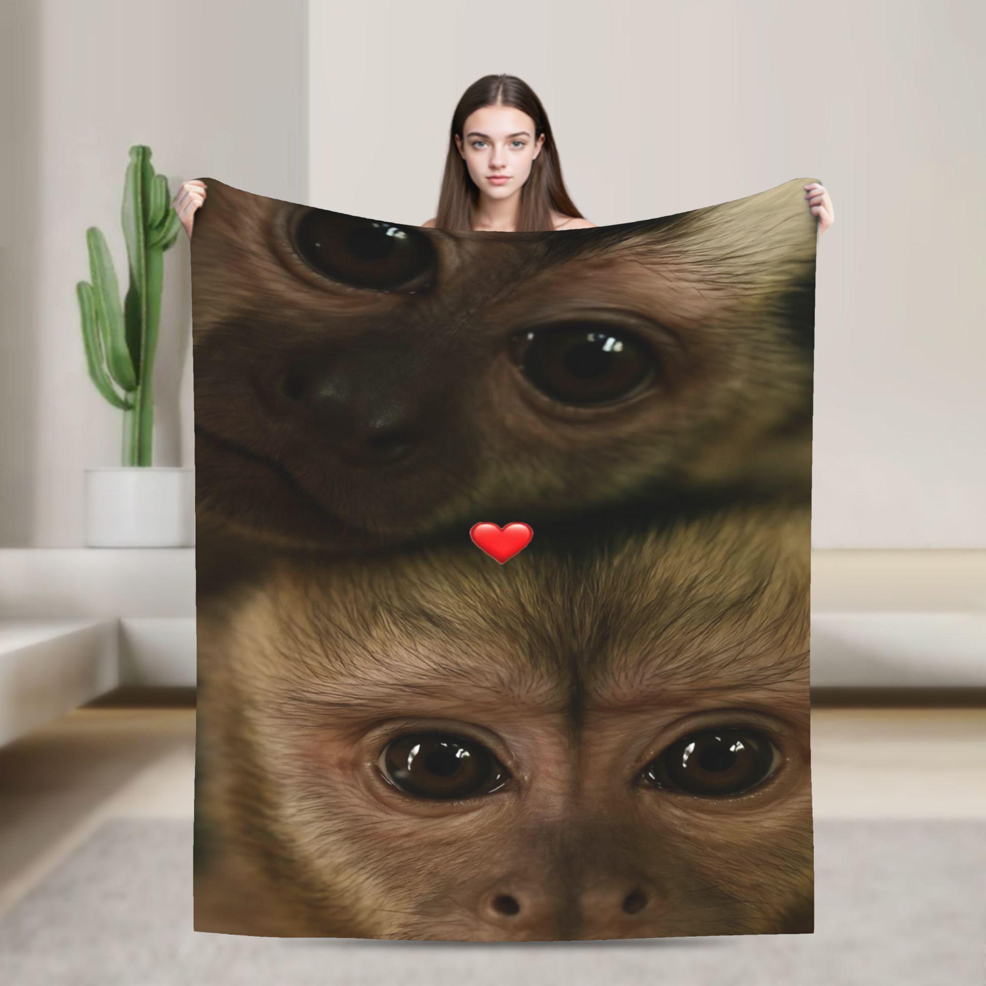 

Funny Monkey Cartoon Fashion Blanket Multi-size Soft and Lightweight Throw Fashion Blankets for Couch Sofa and Bed 100x150cm