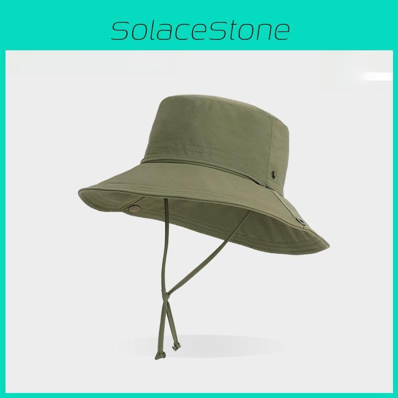 Summer Outdoor Sun Hat With Wide Brim And Solid Color Design Outdoor For