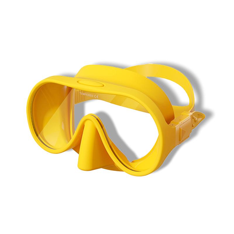 NEW Tempered Glass Freediving Mask Snorkeling Set Foldable Snorkel Diving Mask All-Inclusive Silicone