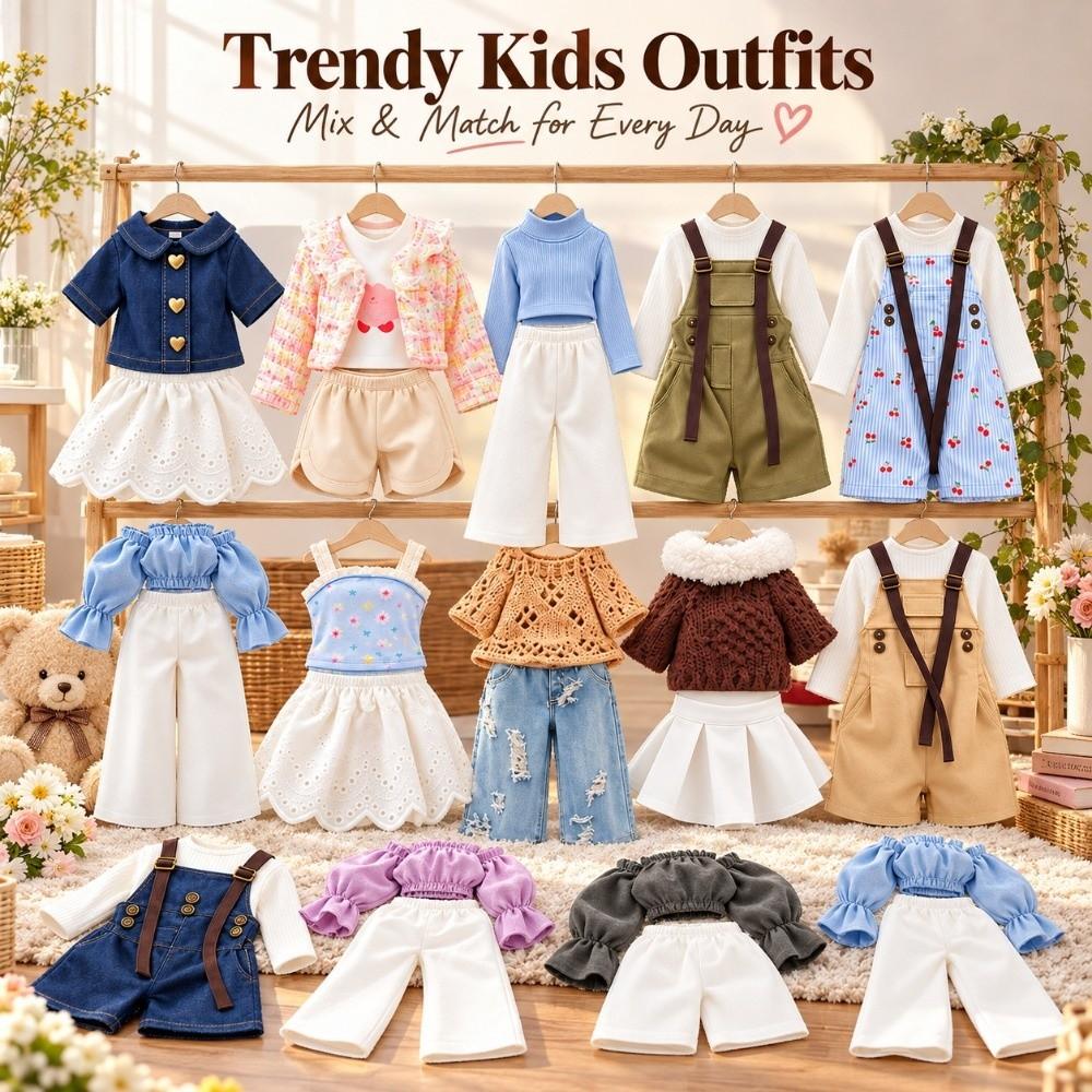 Fashion Sweater Pleated Skirt Set Princess Dresses For Blythe Doll/For OB24 OB22 Small 1/6 Dolls
