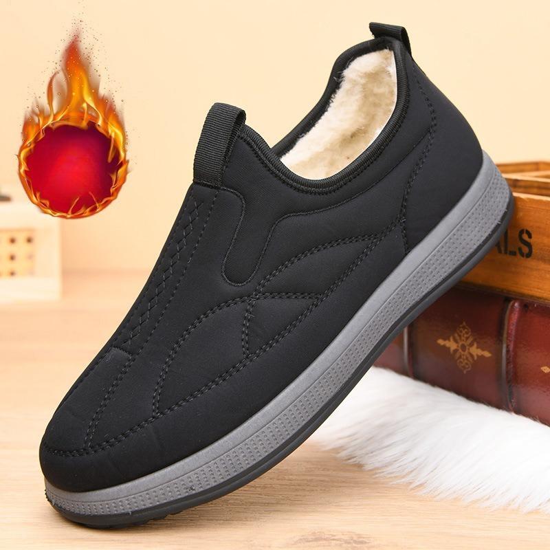 

Зимние Плюс Бархатные Хлопковые Ботинки Мужские Повседневные Хлопковые Ботинки Плюс Бархатные Утолщенные Теплые Ботинки на Педалях Ботинки для Папы 39 чёрный