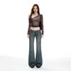 Pantalones Acampanados para Mujer Ocio Adelgazantes Inspiración Vintage Otoño Cintura Alta Campana Pantalones de Mujer Jeans Acampanados Y2K
