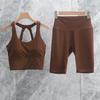 Women's Yoga Set: Cross-Back Tank & High-Waist Tummy Control Pants