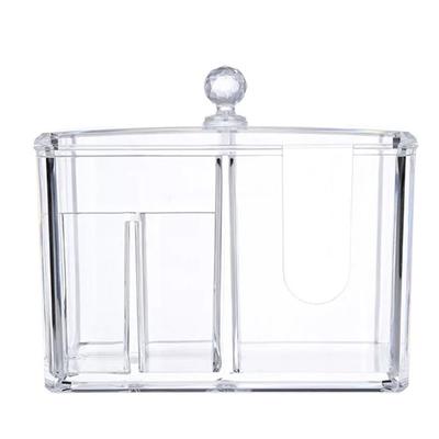 With Lid Cotton Swab Box 1/2pcs Acrylic Bathroom Bedroom