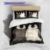 Cartoon-Muster Bettwäsche Steppbett-Set Bettbezug Kissenbezug Heimdekoration Geburtstagsgeschenk (1 Bettbezug + 2 Kissenbezüge, ohne Füllung)