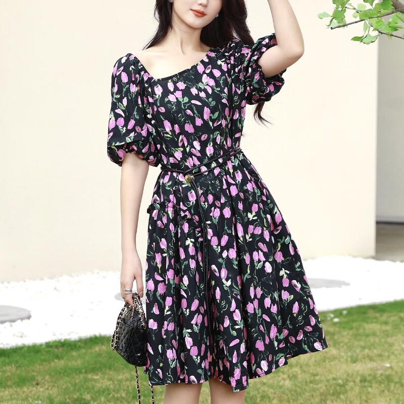 Tatu Women's Gentle Summer Short-Sleeve Midi Dress