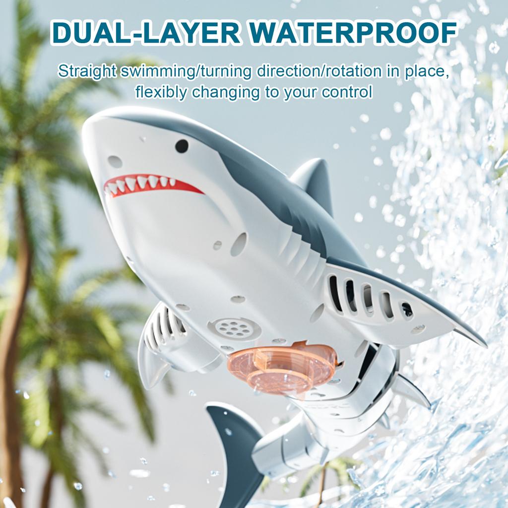 2.4G Remote Control Shark Toy, High Simulation Shark with Camera, LED Lights and Spray Water Functio