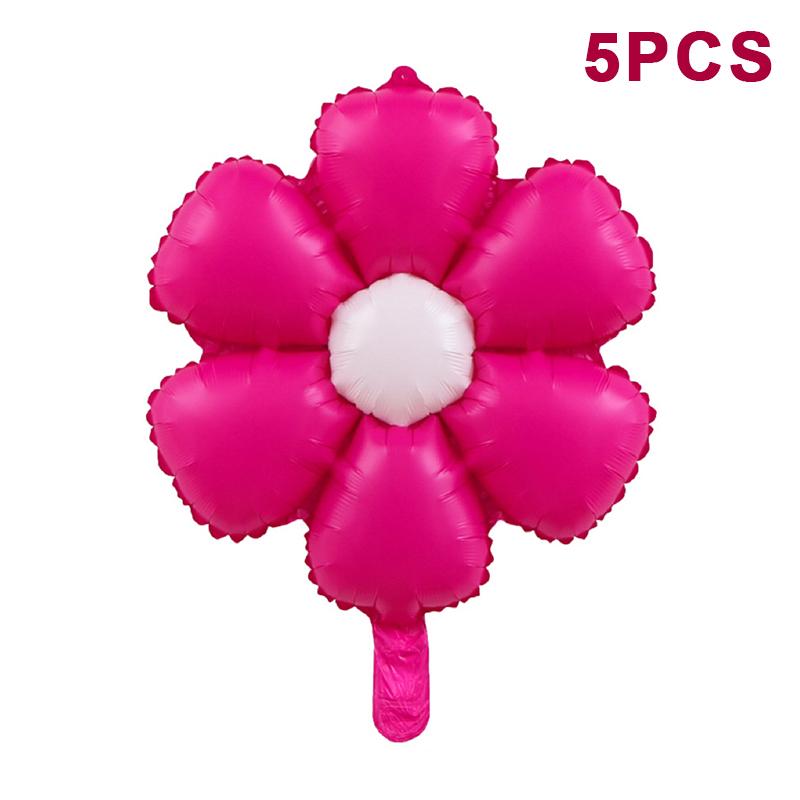 5Pcs/Set Candy Color Daisy Balloon Sun Flower Foil Balloons Photo Props Wedding Birthday Party Decorations