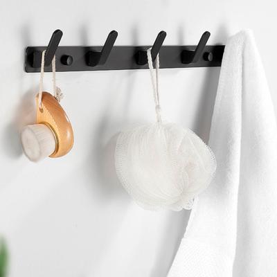 Nástěnný háček 4/5 háčků Šroubový držák Moderní Heavy Duty Hliníková slitina Silná nosnost Koupelna Kuchyně Kabát Klobouk Ručník Věšák na oblečení