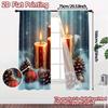 2pcs,Curtains Christmas Candles Snowflakes Pinecones (3) Modern Minimalist Curtains Polyester Curtains Decorations Outdoor for