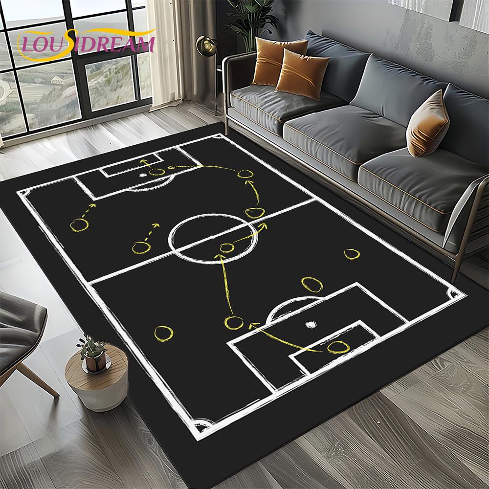 27 סגנונות שטיח דשא כדורגל כדורגל ספורט לסלון חדר שינה בית קישוט ספה, שטיח אזור לילדים משטח רצפה מונע החלקה