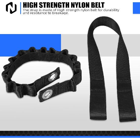 NICECNC Black Front Rear Lift Pull Strap Kit Compatible with KTM 125-450 XC SX XCF SXF 2023-24 150-500 EXC EXCF XCW XCF-W XW-F 2024,Compatible with