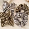 Korean Style Double-layered Polka Dot Scrunchie, Fashionable and Sophisticated Hair Tie, Simple and Versatile Square Scarf Hair Accessory for Women