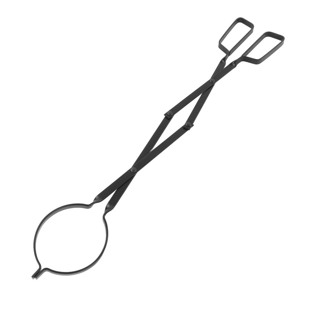 Fireplace Tong Iron Campfire Firewood Tong Log Grabber with Enlarging Clamp for Indoor Outdoor