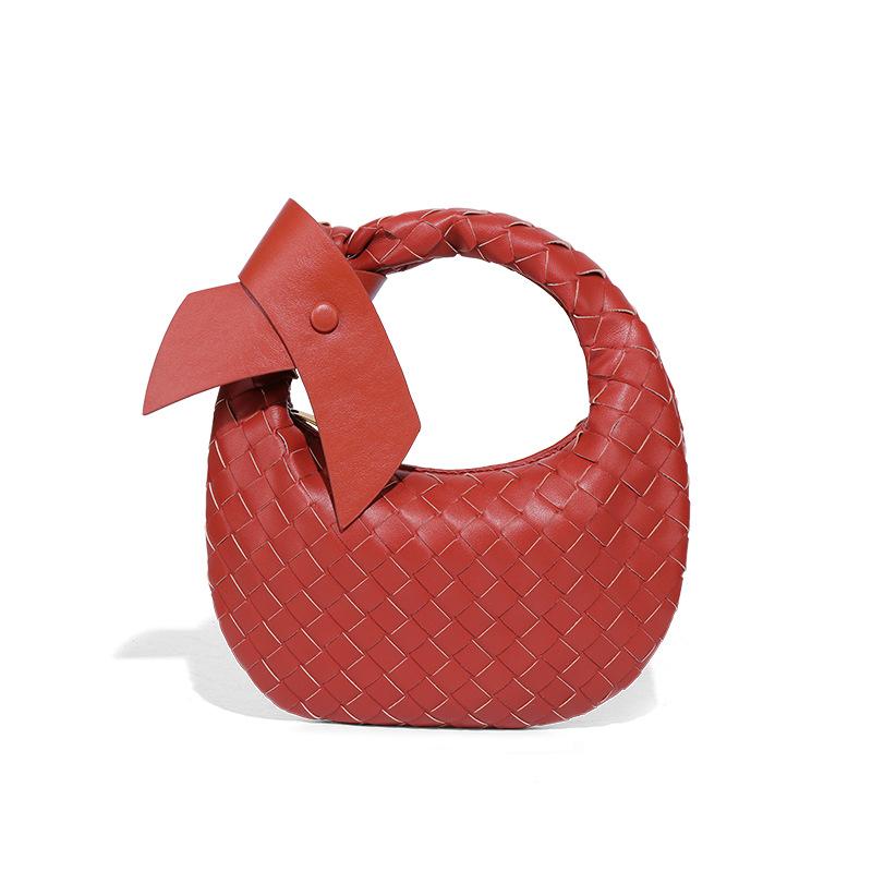 

2025 новая ручной работы круассан модная универсальная портативная женская сумка текстура повседневная ретро сумка-пельмень