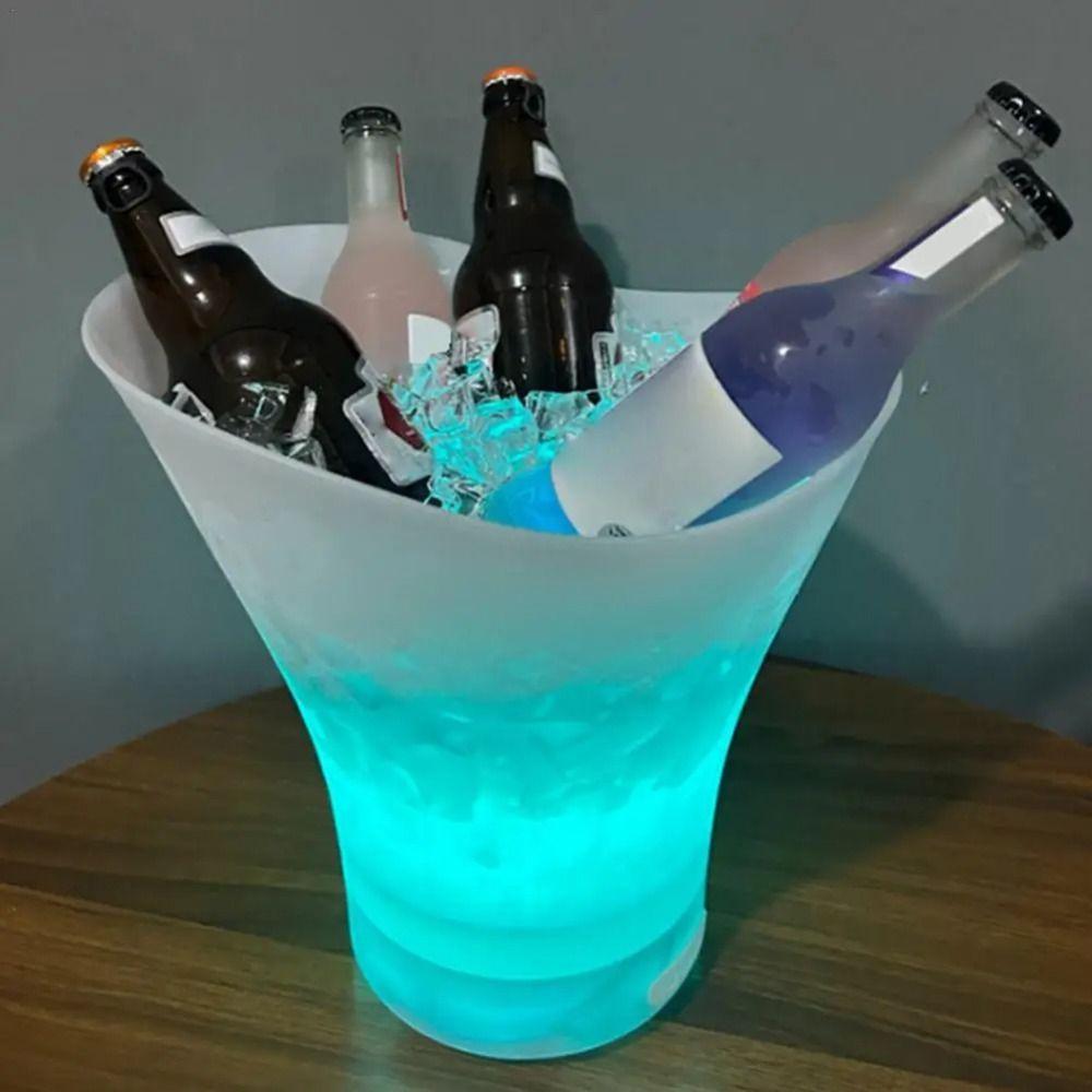 5L 7L RGB Beer Bucket with Bluetooth Speaker Light Up Ice Cube Wireless LED Ice Bucket  Night Party