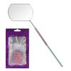 1Pc Handheld Square Eyelash Extension Inspection Mirror, Stainless Steel Eyelash Extension Auxiliary Tool