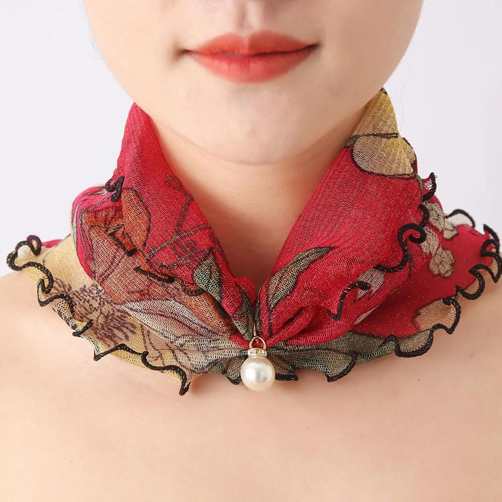 Nuevos Elegantes Bufandas de Seda de Moda Estampado de Mariposa y Flores para Mujer Bufanda Larga de Gasa Chal Suave para Dama Accesorios de Moda