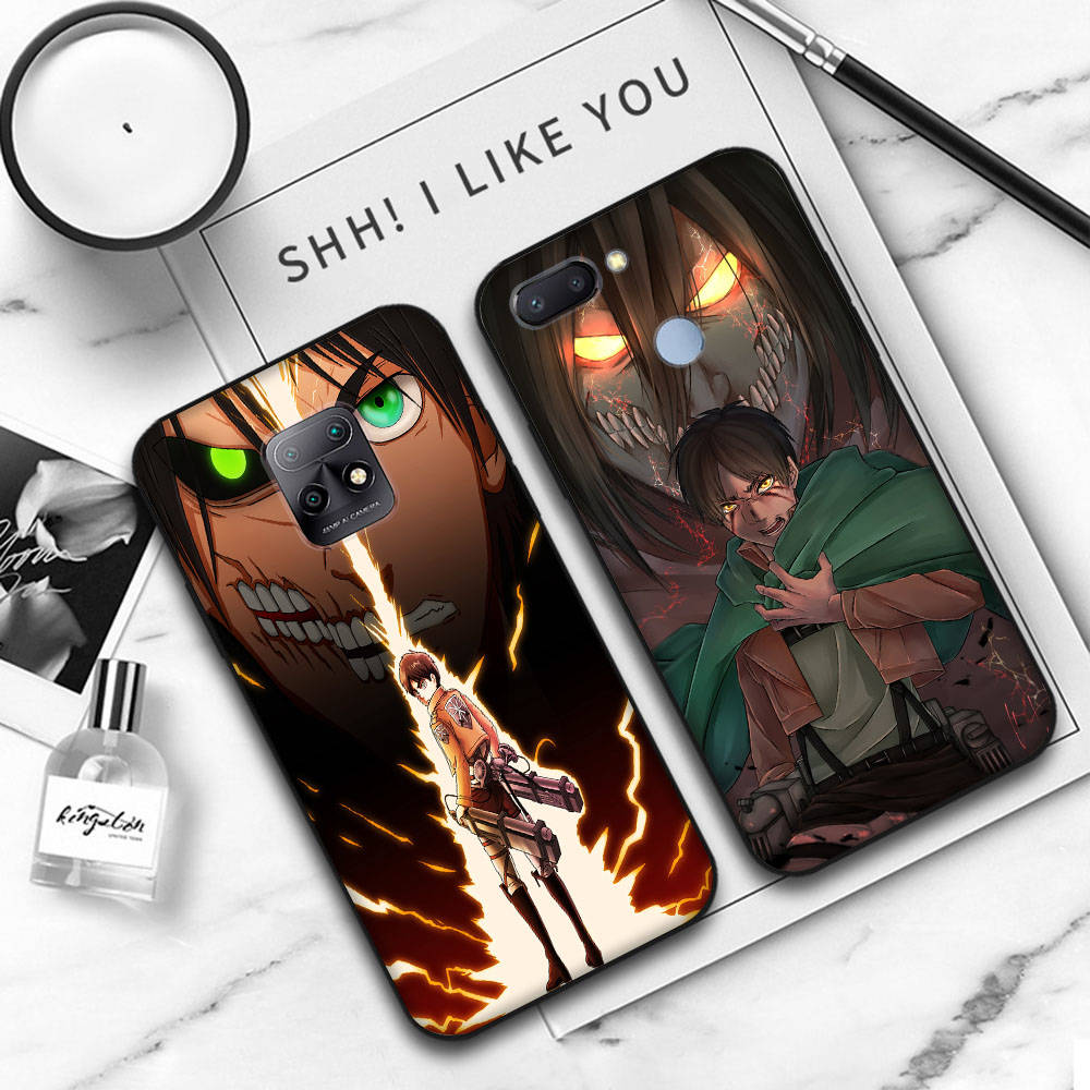 JW87 Attack on Titan Black Soft Case for OPPO Reno 8 6 5 4 Pro Plus Find X3 A17 A3 A31 A38 A40 A53 A54 A55 A74 A76 A78 A77 A80 A94 A95 A96 Lite