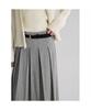 8SECONDS Belted Herringbone Skirt Gray