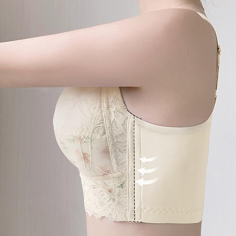 FallSweet Übergröße Unterwäsche Damen Spitze BHs Nahtlose Minimizer Bralettes Weiche kabellose BHs Damen Lingerie 36CD-46CD