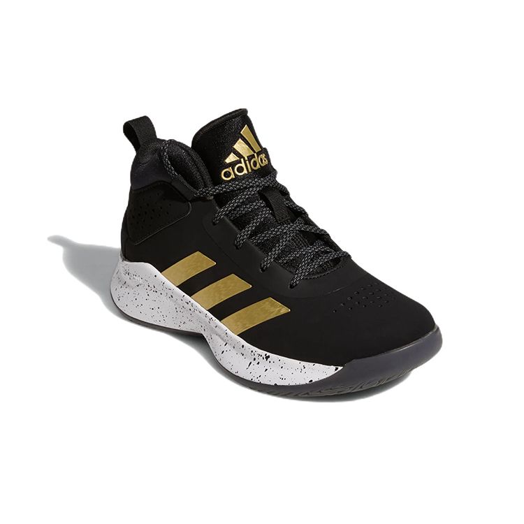 Adidas Cross Em Up 5 Wide J Black Gold Metallic Kids Sneakers Core-Black Cloud-White GX4790