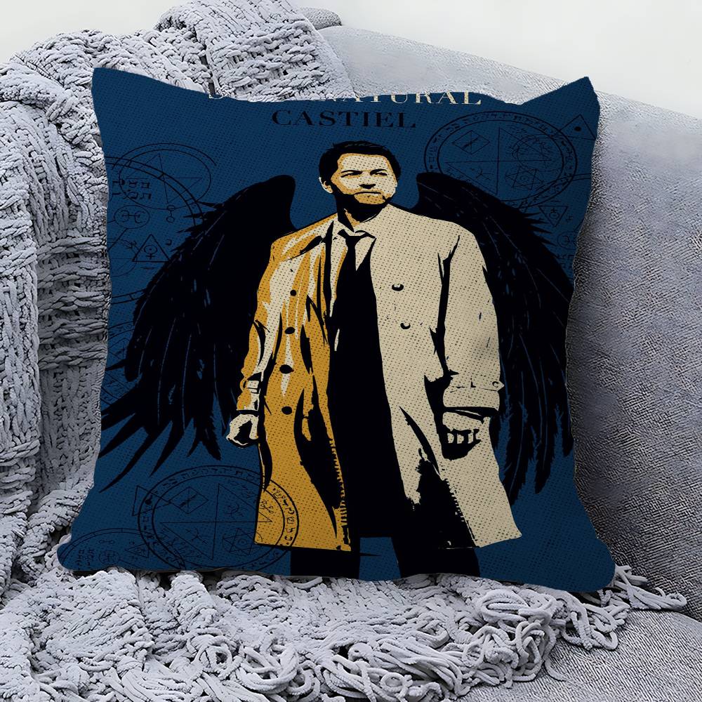 Tv Show Supernatural Office Cushion Pillowcase Car Cushion Cover45X45CM Lumbar Pillowcase Sofa Pillowcover