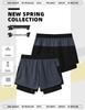 Men's Quick-Dry Summer Sports Shorts with Liner - Three-Quarter Length for Running, Fitness, Track, and Basketball.