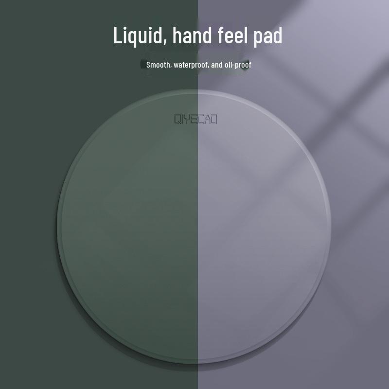 Small Odorless Liquid Feel Leather Mouse Pad with Wrist Rest for Office Desk