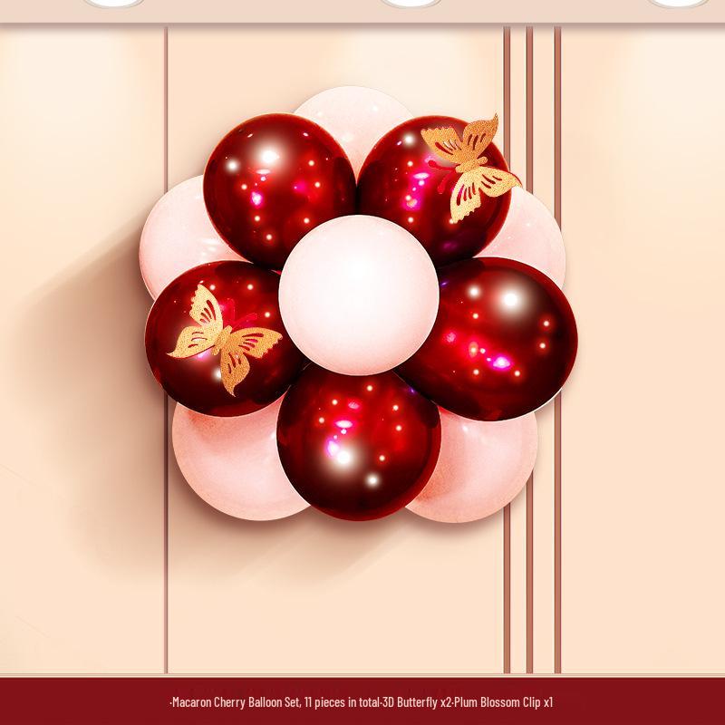 Romantic Wedding Balloon & Wall Sticker Set for Bridal Chamber and Engagement Décor