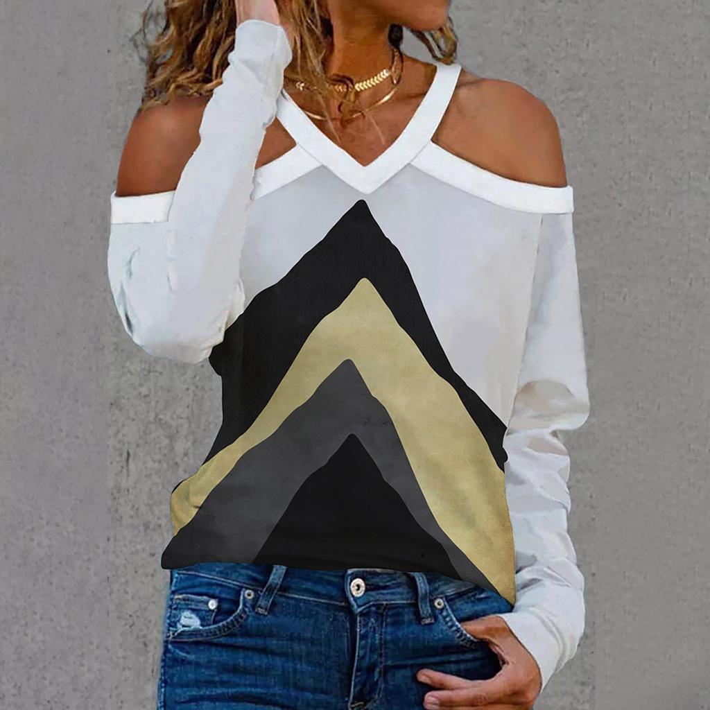 long sleeve shoulderless top