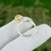 Sterling Silver Natural Citrine Sister Statement November Birthday Ring Size 9
