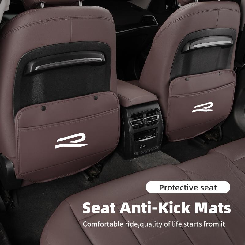 Car Anti-kick Pad Leather Auto Seat Back Protector Pads Anti Scratch For Volkswagen VW Tiguan CC Jetta Polo Golf Passat Scirocco