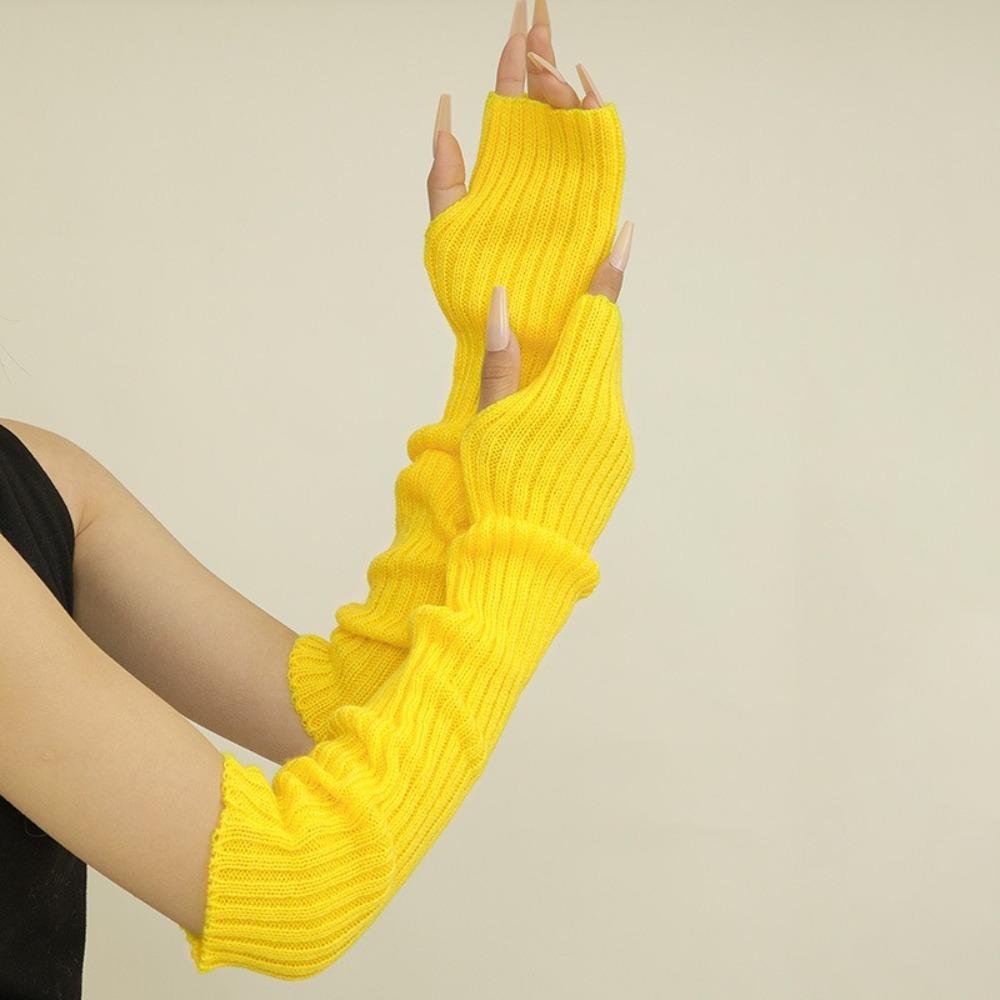 Soft Fingerless Gloves Lolita Style Arm Sleeve New Winter Arm Warmer