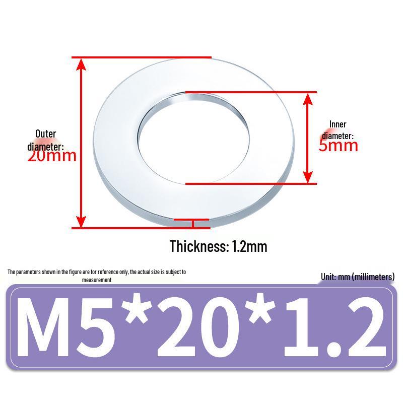 Extra Large Galvanized Metal Flat Washer (Sizes M1.6-M14)