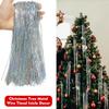 NEW 5000 Strands Icicles Iridescent Tinsel Foil Fringe Garland For Christmas Xmas Tree Decorations Party Supplies Holiday Decor
