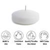 2Pcs Floating Candle for Centerpieces White Unscented Wax Discs Tealights Decor