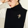 Frog Flute Fashionable High-end Light Luxury Men's and Women's Accessories Cute Animal Brooch