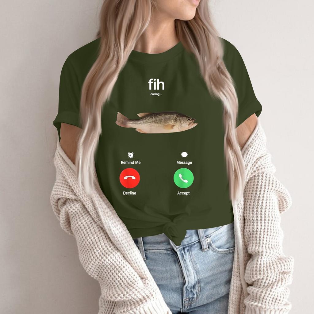 Women's Round Neck Printed Short-sleeved T-shirt Top