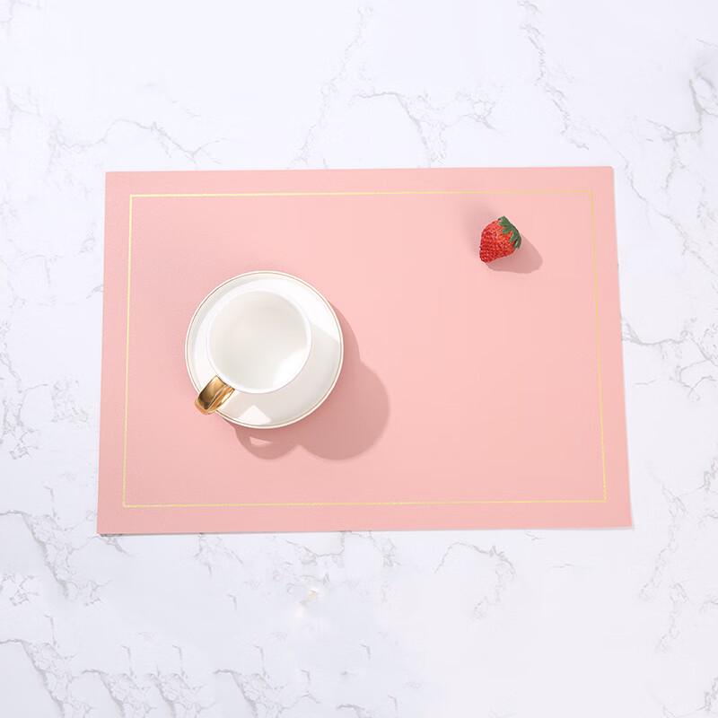 

ZISIZ Rectangular Gold Edge Placemat